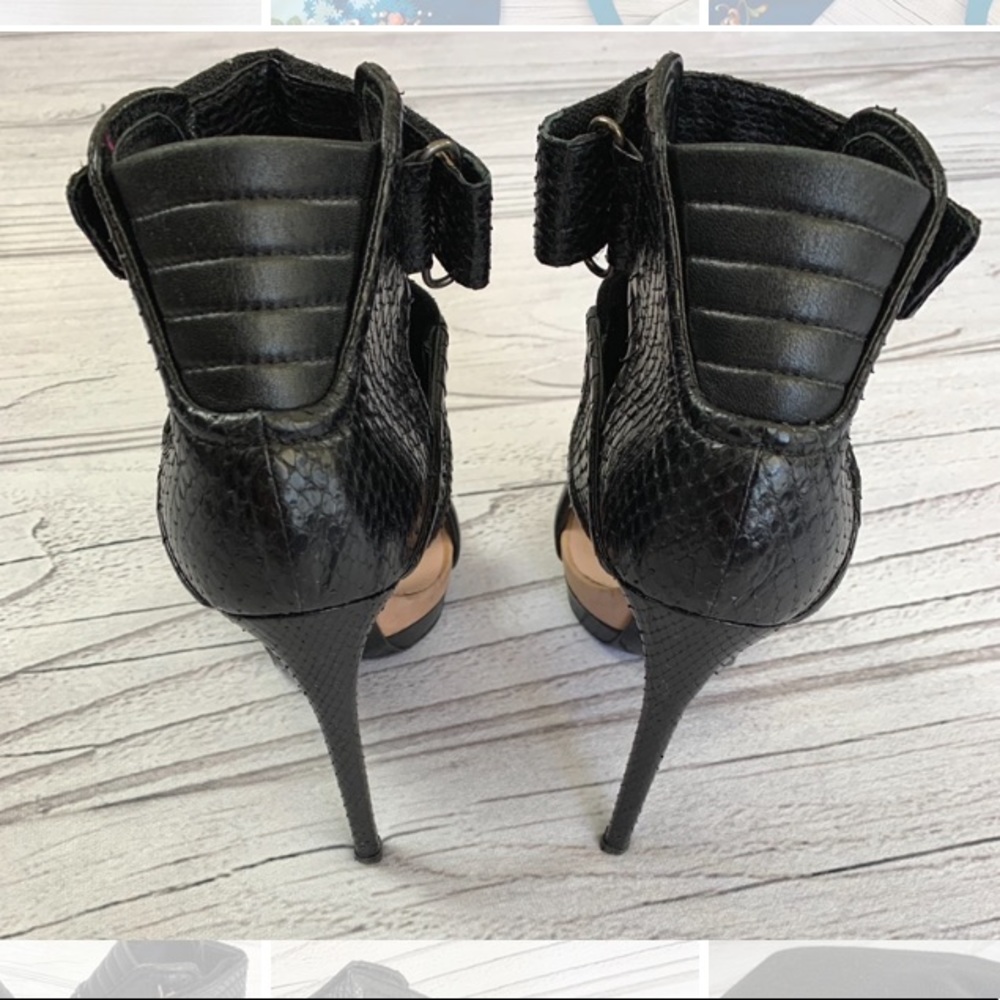 BARBARA BUI Python Platform Biker Heel - Picture 4 of 8